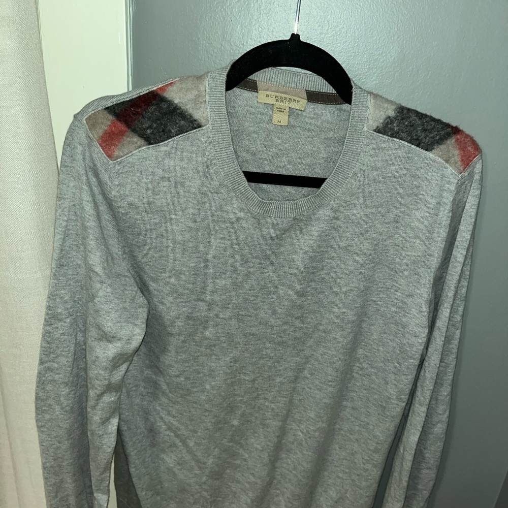 mens burberry crew neck sweater
